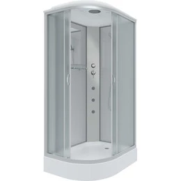 Гидробокс Niagara Classic 120x80 см NG-3312-14RG, серебро/матовое (безсиликоновая сборка) - фото 