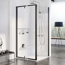 Душевое ограждение Ravak Pivot PDOP1+PPS 90х90 см, чёрный/прозрачное - фото 