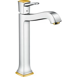 Смеситель для раковины высокий Hansgrohe Metropol Classic 31303090, хром/золото - фото 