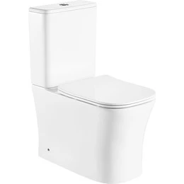 Унитаз-компакт CeramaLux Rimless 1218A с крышкой микролифт (арматура Geberit) - фото 