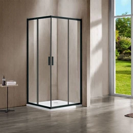 Душевое ограждение Vincea Garda 100x80 см VSS-1G8010CLB, черный/прозрачное - фото 