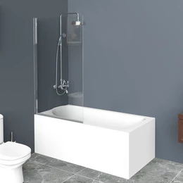 Шторка для ванны BelBagno 75 см UNO-V-1-75/150-C-Cr, хром/прозрачное - фото 