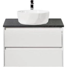 Тумба подвесная со столешницей BelBagno Kraft 80 см KRAFT-800-2C-SO-BO+KEP-80-MNO - фото 