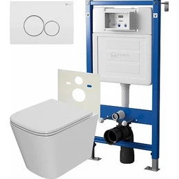 Инсталляция Point Элемент с подвесным безободковым унитазом Ника PN48083WC - фото 
