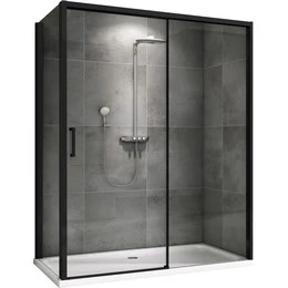 Душевое ограждение Abber Komfort 160х100 см AG93160B-S102B (стекло 8 мм) чёрный/прозрачное - фото 