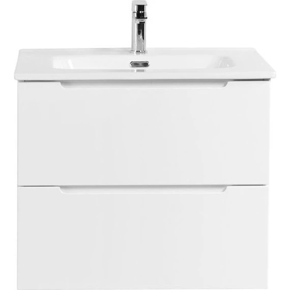 Тумба подвесная с раковиной BelBagno ETNA-600-2C-SO-BL-P 60 см, Bianco Lucido, Цвет фасада: Bianco Lucido - фото 