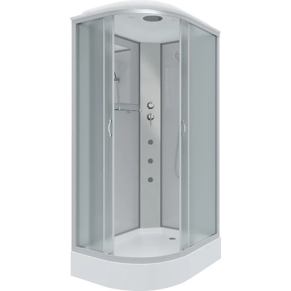 Гидробокс Niagara Classic 120x80 см NG-3312-14RG, серебро/матовое (безсиликоновая сборка) - фото 