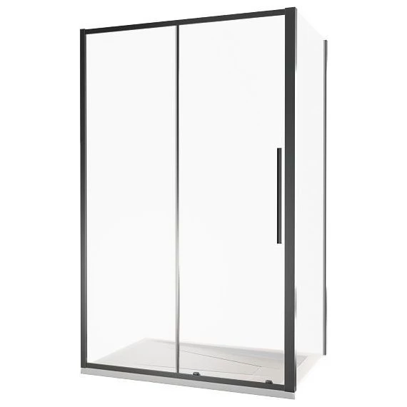 Душевое ограждение Bas Idea WTW-130-C-B+SP-80-C-B 130х80 см, чёрный/прозрачное - фото 
