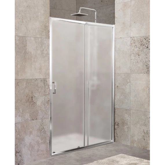Душевая дверь BelBagno 120 см UNIQUE-BF-1-120/135-P-Cr, хром/текстурное - фото 