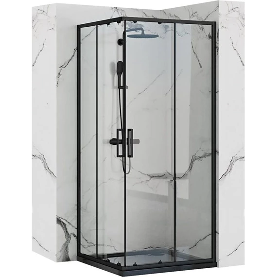 Душевое ограждение Loranto Neo 100x100 см CS-21809B-100, чёрный/прозрачное - фото 