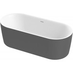 Ванна отдельностоящая Cezares Metauro 180x80 см METAURO-INT-Central-180-80-60-B-W-MATT, чёрный матовый - фото 