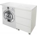 Тумба напольная с раковиной-столешницей Эстет Dallas Luxe 120 см R, 3 ящика ФР-00001923 - фото 