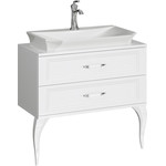 Тумба напольная с раковиной Aqwella La Donna 85 см LAD0108W, Цвет фасада: белый - фото 