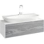 Тумба подвесная с раковиной Aqwella Genesis 100 см GEN0110MG, белый/серый, Цвет фасада: серый - фото 