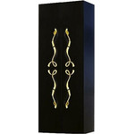 Пенал подвесной Aqwella Clarberg Due amanti 50 см Due.05.05/BLK/GL, черный, (ручки золото) - фото 