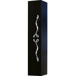 Пенал подвесной Aqwella Clarberg Due amanti 25 см Due.05.25/BLK/CR, черный, (ручки серебро) - фото 