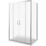 Душевое ограждение Bas Infinity WTW-TD+SP G-CH 170х90 см, хром/матовое - фото 