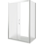 Душевое ограждение Bas Latte WTW+SP G-WE 130х90 см алюминий/матовое - фото 