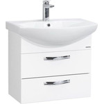 Тумба подвесная с раковиной Акватон Ария 65М см 1A1233K0AA010, белый - фото 