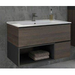 Пенал подвесной Comforty Франкфурт 40 см, дуб шоколадно-коричневый - фото 6