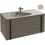 Тумба подвесная с раковиной Jacob Delafon Nouvelle Vague 100 см EB3032-E73, фактурный дуб - фото 