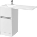 Тумба напольная с раковиной-столешницей Акватон Лондри 105 см 1A2360K0LH010 (раковина слева) - фото 