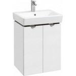 Тумба подвесная с раковиной Акватон Скай 55 см 1A2381K1SY010 - фото 