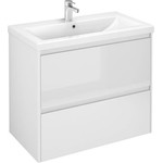 Тумба подвесная с раковиной Velvex Klaufs 80 см tpKLA.80.2Y-616.216, белый глянец - фото 