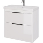 Тумба подвесная с раковиной Dreja Prime 90 см 99.9302, белый глянец - фото 