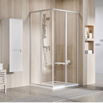 Душевое ограждение Ravak Supernova SRV2-S+SRV2-S-75x75 см 14V30UO2ZG сатин/матовое - фото 