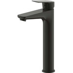 Смеситель для раковины высокий Bravat Rhein F1429564BW-A-ENG, черный матовый, Цвет производителя: чёрный матовый - фото 