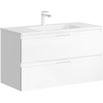 Тумба подвесная с раковиной Aqwella Accent 100 см ACC0110W, белый, Цвет фасада: белый - фото 