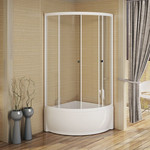 Душевое ограждение Радомир Соул 1 90x90 см, белый/матовое - фото 