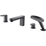 Смеситель для ванны WasserKraft Elbe 7455, черный - фото 