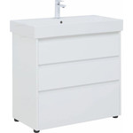 Тумба напольная с раковиной Aquanet Nova Lite 85 см 302475 (3 ящика) белый, Цвет фасада: белый - фото 