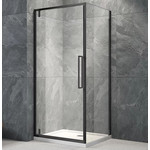 Душевое ограждение Veconi Rovigo 70x70 см RV033B-7070-01-C7, чёрный/прозрачное - фото 