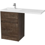 Тумба напольная с раковиной-столешницей Акватон Лондри 120 см 1A2669K1LHDY0 (раковина слева) дуб кантри - фото 