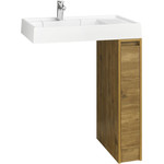 Тумба напольная с раковиной-столешницей Акватон Лондри 80 см 1A2671K1LHDR0, дуб рустикальный - фото 