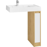 Тумба напольная с раковиной-столешницей Акватон Лондри 80 см 1A2671K2LH0C0, дуб сантана/белый - фото 