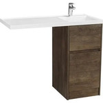 Тумба напольная с раковиной-столешницей Акватон Лондри 105 см 1A2670K1LHDY0 (раковина справа) дуб кантри - фото 