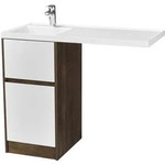 Тумба напольная с раковиной-столешницей Акватон Лондри 105 см 1A2670K2LHDY0 (раковина слева) дуб кантри/белый - фото 