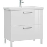 Тумба подвесная/напольная с раковиной Cersanit Melar 80 см 64130, 2 ящика, белый - фото 