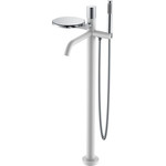 Смеситель для ванны напольный Boheme Stick 129-WCR, white chrome, Цвет производителя: white chrome - фото 