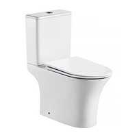 Унитаз-компакт безободковый Azario Fretta Round AZ-7121A с тонкой крышкой микролифт - фото 