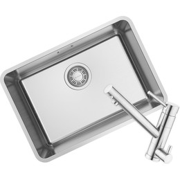 Кухонная мойка + смеситель Omoikiri 4997405 + TONAMI-BN 4994018, нержавеющая сталь - фото 