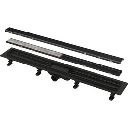 Трап Alcadrain 95 см APZ19BLACK-950, чёрный матовый (под плитку) - фото 