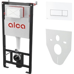 Инсталляция для подвесного унитаза Alcaplast AM101/1120-4:1 RU M570-0001 (кнопка смыва белая) - фото 