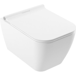 Унитаз подвесной безободковый Serel Rita RT26SL с тонкой крышкой микролифт - фото 