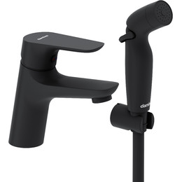 Смеситель для раковины Damixa Jupiter 770300300 с гигиеническим душем, Цвет производителя: чёрный - фото 