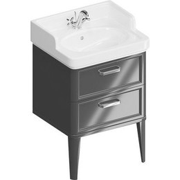 Тумба напольная с раковиной Kerama Marazzi POMPEI 60 см (2 ящика) чёрный - фото 